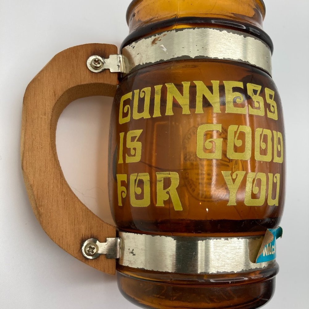 Vintage Rare Guinness Is Good For You Amber Barrell Mug From Ireland